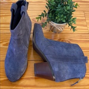 Sam Edelman navy blue suede ankle boots